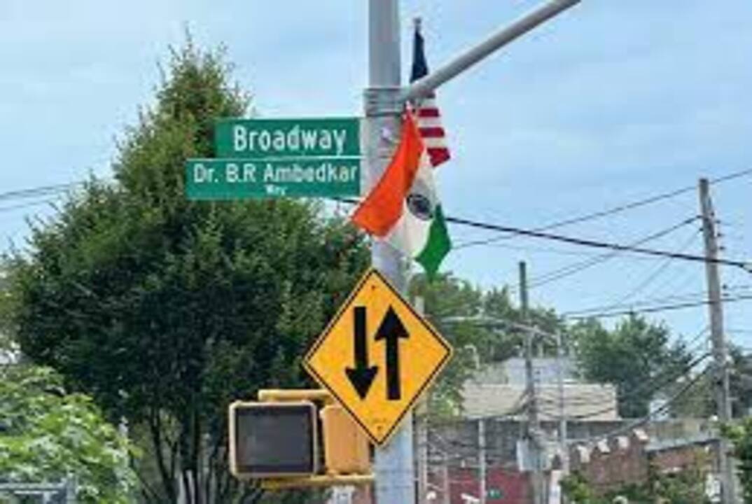 New York Road intersection co-named in honor of Dr.B R Ambedkar.